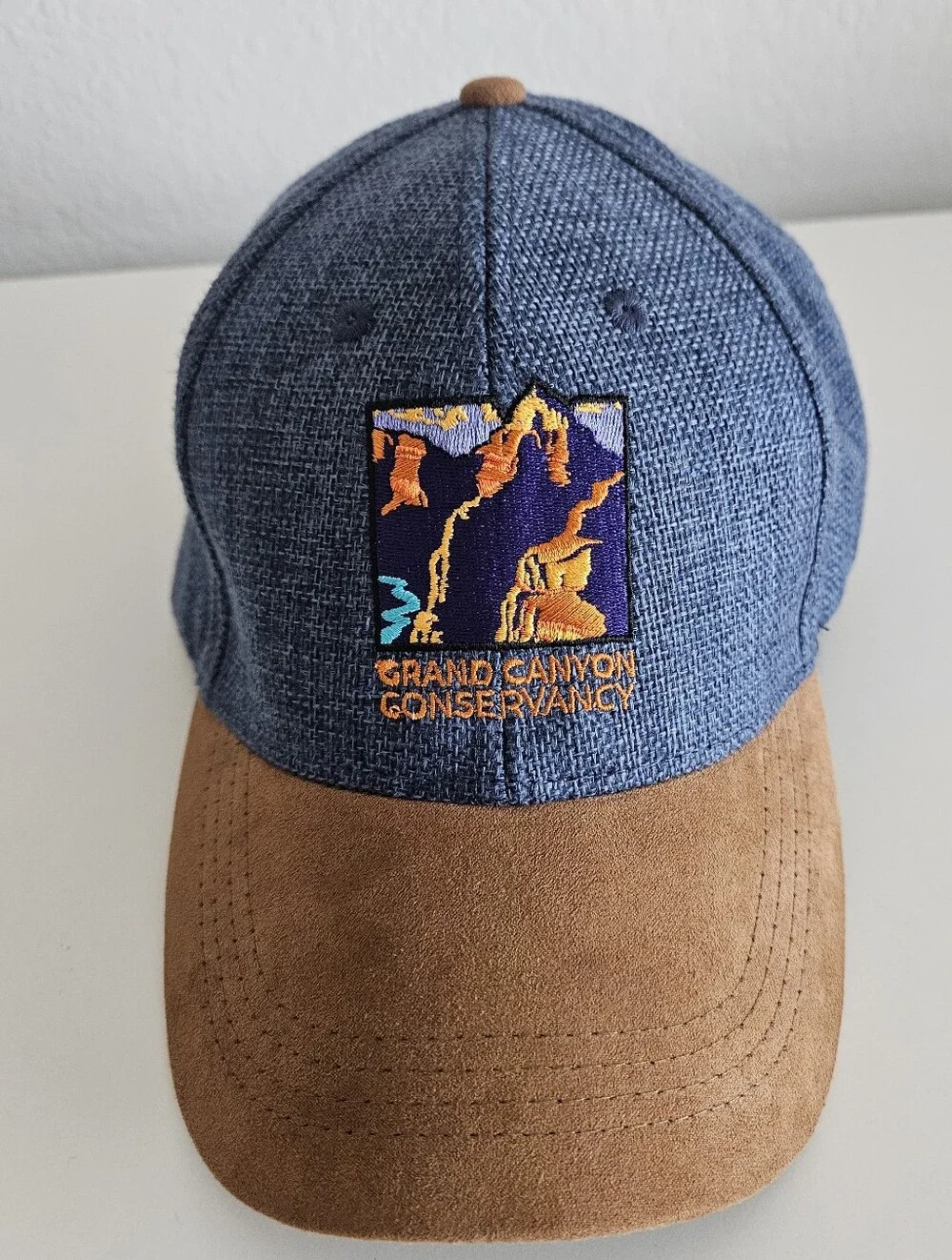 Grand Canyon Conservancy Hat Denim Faux Suede Adjustable Snapback Baseball Cap